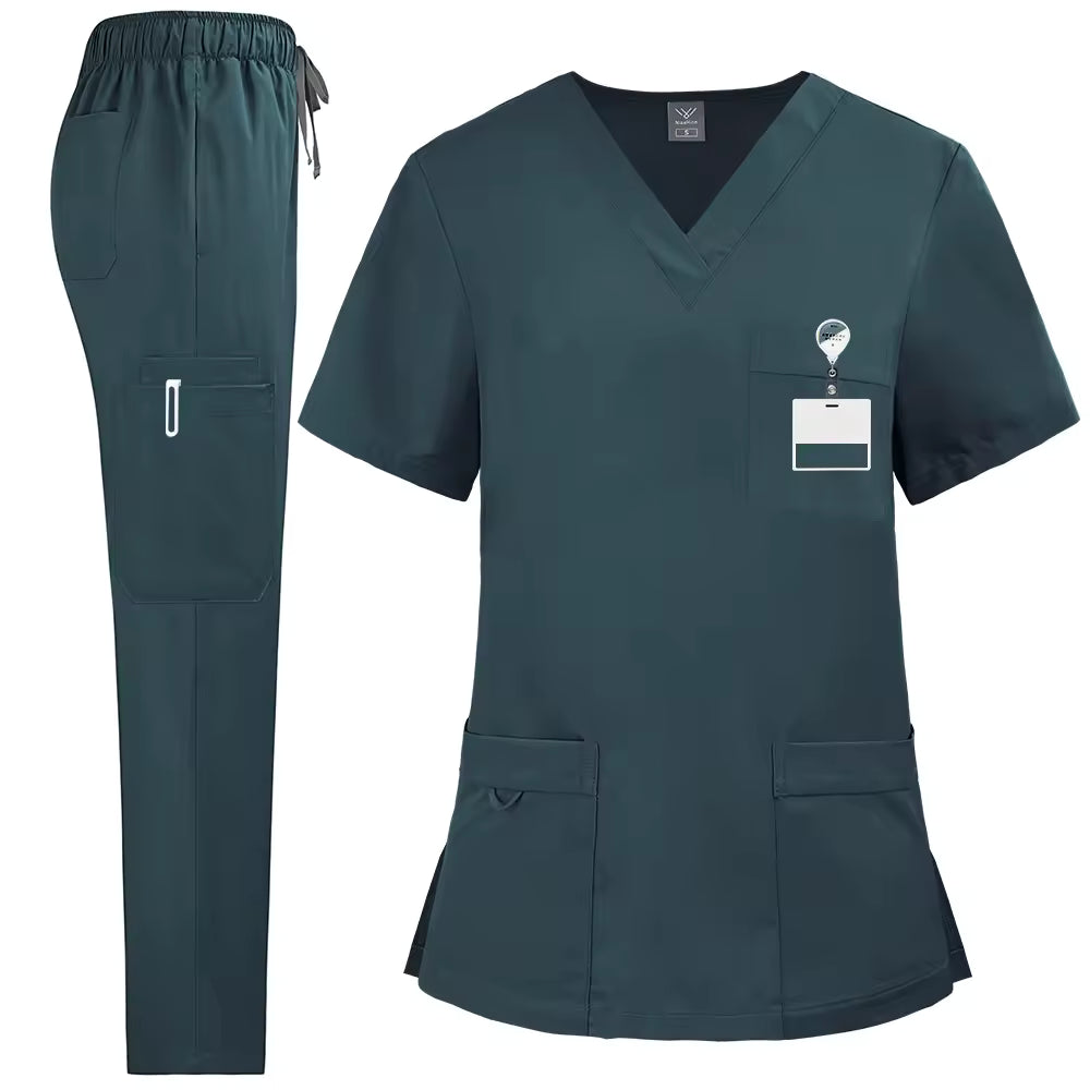 New Product Samples** Medical Scrub Set: V-Neck Top w/ pockets & Cargo Pants w/ pockets