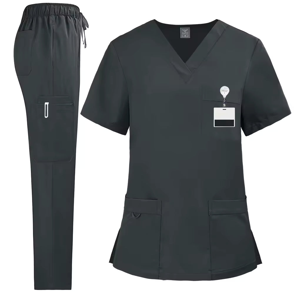 New Product Samples** Medical Scrub Set: V-Neck Top w/ pockets & Cargo Pants w/ pockets