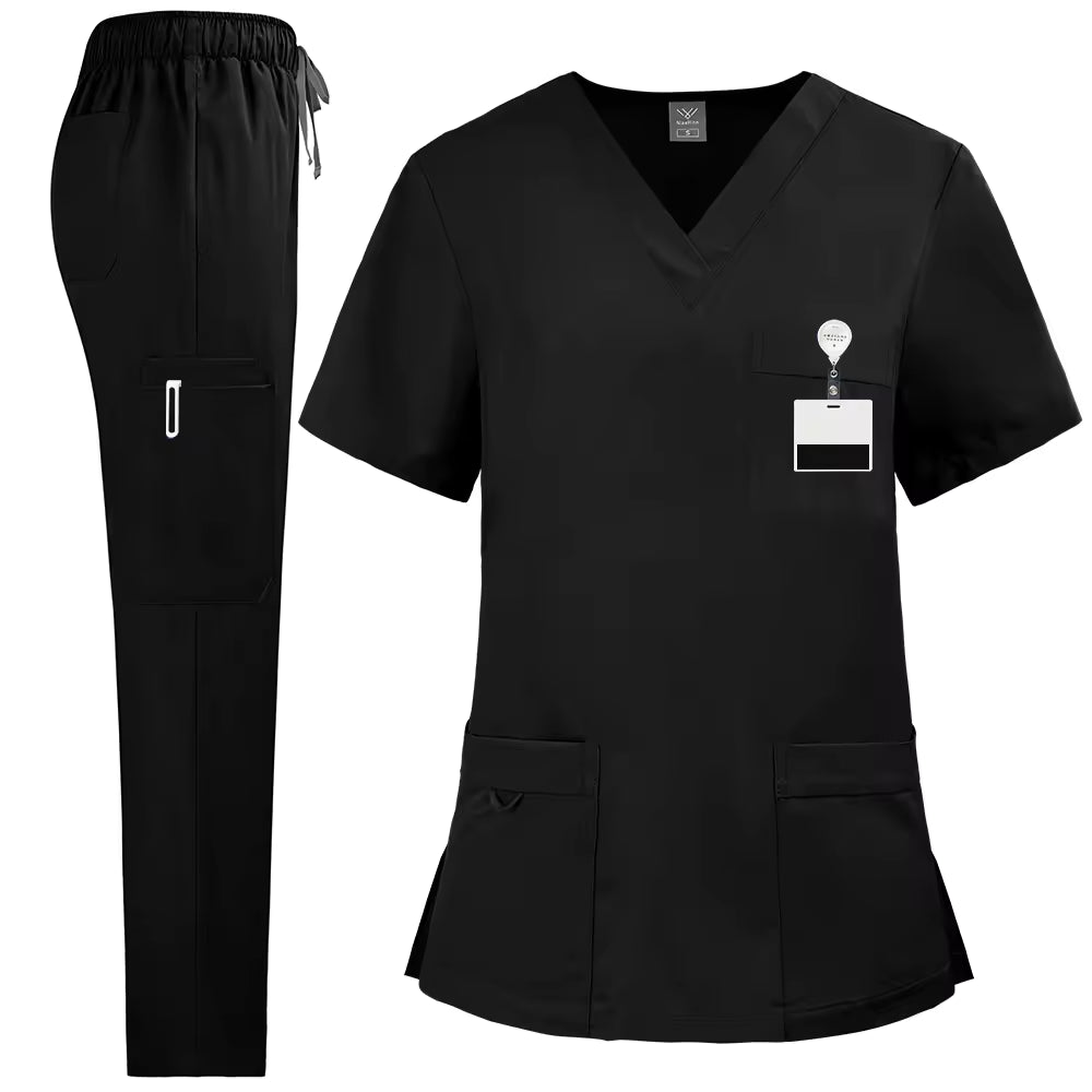 New Product Samples** Medical Scrub Set: V-Neck Top w/ pockets & Cargo Pants w/ pockets